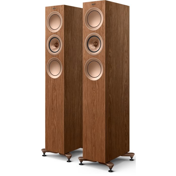 KEF R5 Meta Speakers (Pair) - Walnut