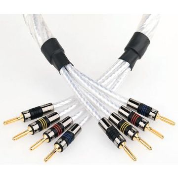 QED Genesis Silver Spiral Bi Wire Speaker Cable - Per Metre