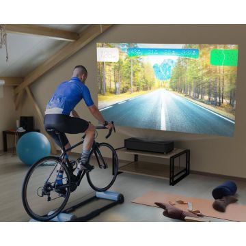 Epson EH-LS800B Ultra Short Throw 4K Projector - Home Fitness Setup